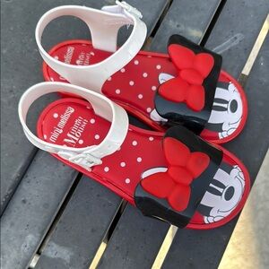 Mini Melissa Kids' minnie mouse red and Black Sandals